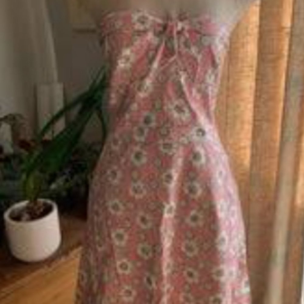 Tibi Strapless, A-line, Pink Summer Dress